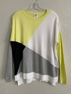 Planet Lauren G Sweater Womens Oversized Long Sleeve Colorblock Lightweight 1 Sz